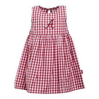 Girls Infant Garb Crimson Alabama Crimson Tide Loren Gingham Dress