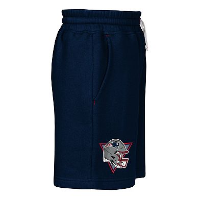 Youth Outerstuff Navy New England Patriots Audible Fleece Shorts