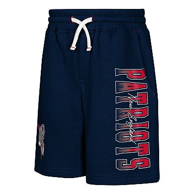 Youth Outerstuff Navy New England Patriots Audible Fleece Shorts