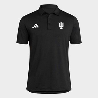 Men's adidas Black Indiana Hoosiers Ultimate 365 Stripe Polo