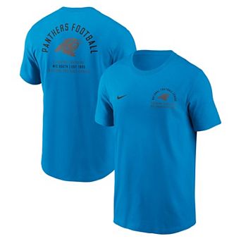 Men's Nike Blue Carolina Panthers Split Logo T-Shirt