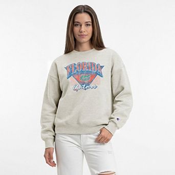 Women's Champion Oatmeal Florida Gators All-Star Weave Sweatshirt