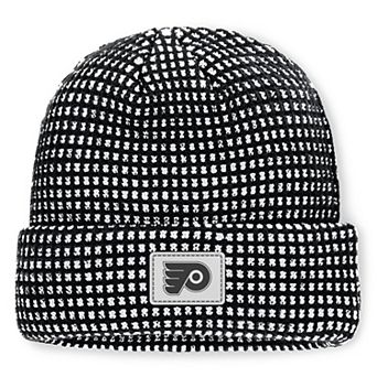 Men's Fanatics Black Philadelphia Flyers Fundamental Scheme Ribbed Cuffed Knit Hat