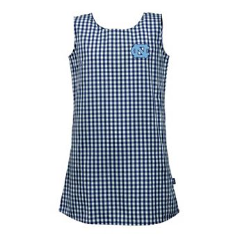 Girls Toddler Garb Navy North Carolina Tar Heels Woven Gingham Dress