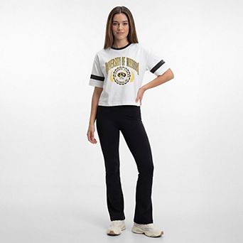 Women's Champion White Missouri Tigers Striped Ringer T-Shirt