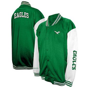 Men's Profile Midnight Green Philadelphia Eagles Big & Tall Full-Snap Varsity Jacket