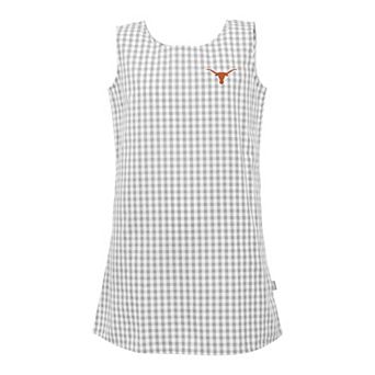 Girls Toddler Garb Gray Texas Longhorns Woven Gingham Dress