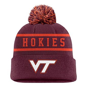 Men's Nike Maroon Virginia Tech Hokies Peak Cuffed Knit Hat with Pom