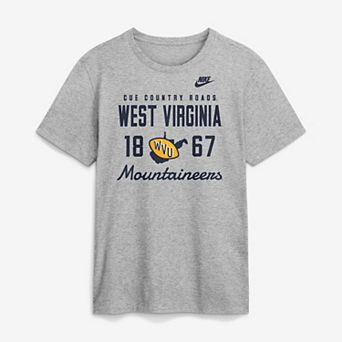 Men's Nike Gray West Virginia Mountaineers Legacy Stacked Established T-Shirt