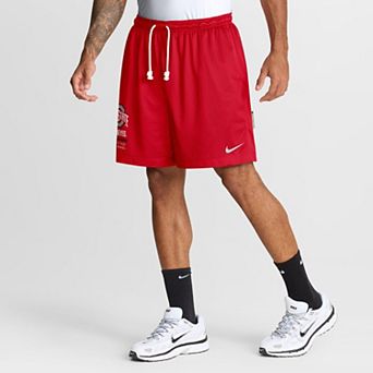 Men's Nike Scarlet/Anthracite Ohio State Buckeyes 2026 Sideline Standard Issue Reversible Dri-FIT Shorts