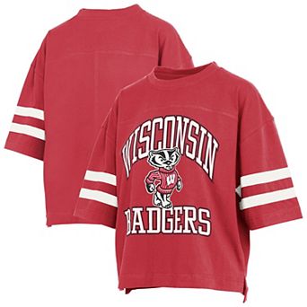 Women's Pressbox Red Wisconsin Badgers Wayne Tyler Cropped T-Shirt