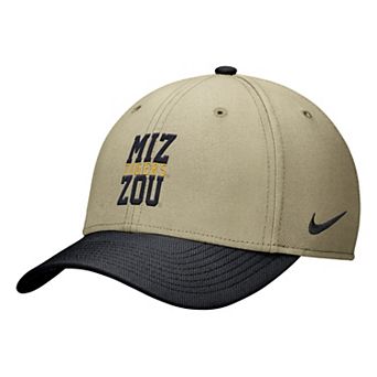 Men's Nike Beige/Black Missouri Tigers Dri-FIT SwooshFlex Hat