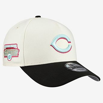 Men's New Era Cream Cincinnati Reds Stadium Chrome 9FORTY A-Frame Adjustable Hat