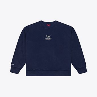 Women's Mitchell & Ness Navy Washington Capitals Core Essentials Sweatshirt