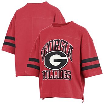 Women's Pressbox Red Georgia Bulldogs Wayne Tyler Cropped T-Shirt