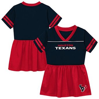 Toddler Outerstuff Navy Houston Texans Stadium Lights V-Neck Fashion Football Jersey Dress
