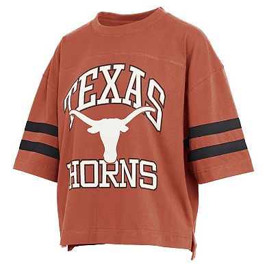 Women's Pressbox Texas Orange Texas Longhorns Wayne Tyler Cropped T-Shirt