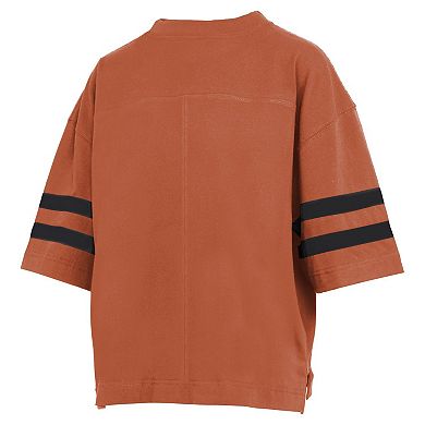Women's Pressbox Texas Orange Texas Longhorns Wayne Tyler Cropped T-Shirt