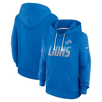 Women's Nike Blue Detroit Lions Sideline Standard Issue Dri-FIT Hoodie