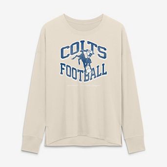 Women's Fanatics Cream Indianapolis Colts Heritage Legacy Long Sleeve T-Shirt