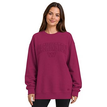Women's Starter Maroon Washington Commanders Athleisure Oversized Fleece Sweatshirt