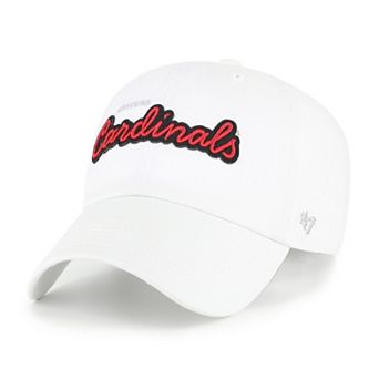 Women's '47 White Arizona Cardinals Trendy Script Clean Up Adjustable Hat