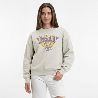 Women's Champion Oatmeal LSU Tigers All-Star Weave Sweatshirt