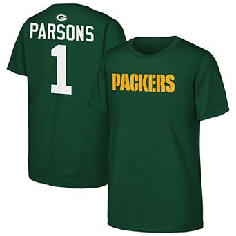 Youth Outerstuff Micah Parsons Green Green Bay Packers Name & Number T-Shirt