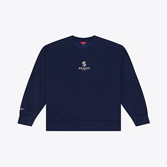 Women's Mitchell & Ness Navy Seattle Kraken Core Essentials Sweatshirt