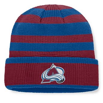 Men's Fanatics Burgundy/Blue Colorado Avalanche Fundamental Steady Cuffed Knit Hat