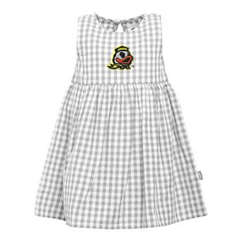 Girls Infant Garb Gray Oregon Ducks Loren Gingham Dress