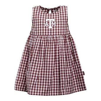 Girls Infant Garb Maroon Texas A&M Aggies Loren Gingham Dress