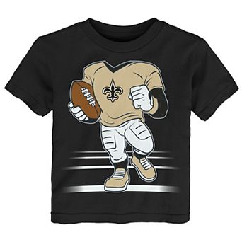 Toddler Outerstuff Black New Orleans Saints Game Fit T-Shirt