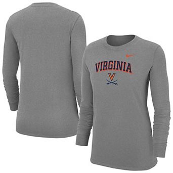 Women's Nike Heather Gray Virginia Cavaliers Core Long Sleeve T-Shirt
