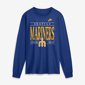 Men's Nike Royal Seattle Mariners Cooperstown Graphic Long Sleeve T-Shirt