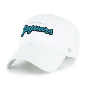 Women's '47 White Jacksonville Jaguars Trendy Script Clean Up Adjustable Hat