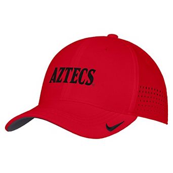 Men's Nike Red San Diego State Aztecs 2026 On-Field AeroBill SwooshFlex Dri-FIT Hat