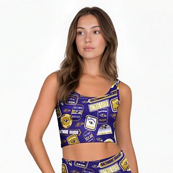Women's Concepts Sport Purple Baltimore Ravens Grady Allover Print Bralette