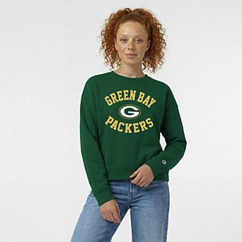 Women's Champion Green Green Bay Packers Heart & Soul Powerblend Sweatshirt