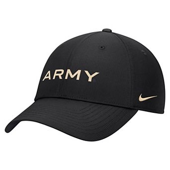 Men's Nike Black Army Black Knights 2026 Sideline Ripstop Dri-FIT Adjustable Hat