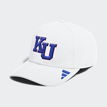Men's adidas White Kansas Jayhawks 2026 Sideline Flex Hat
