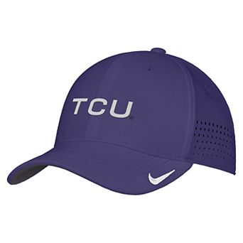 Men's Nike Purple TCU Horned Frogs 2026 On-Field AeroBill SwooshFlex Dri-FIT Hat