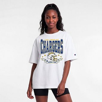 Women's Champion White Los Angeles Chargers Oversized T-Shirt