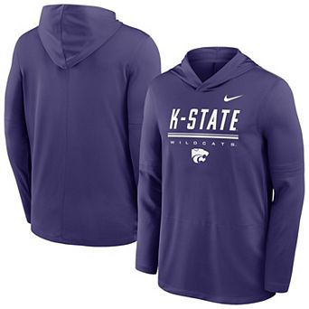 Men's Nike Purple Kansas State Wildcats 2026 Sideline Dri-FIT Lightweight Hooded Top