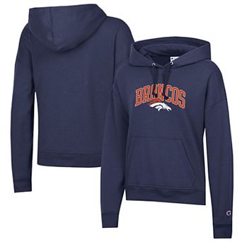 Women's Champion Navy Denver Broncos Powerblend Hoodie