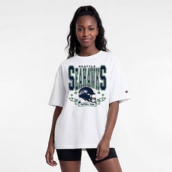 Women's Champion White Seattle Seahawks Oversized T-Shirt