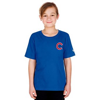 Youth New Era Royal Chicago Cubs Cartoon Logo T-Shirt