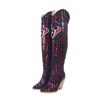 Cuce Houston Texans Over-the-Knee Two-Tone Sequin Boots