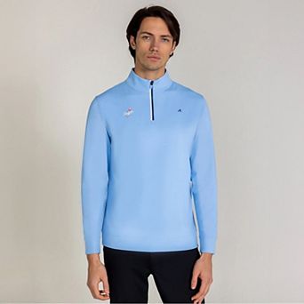 Men's Redvanly Light Blue Los Angeles Dodgers Fleet Quarter-Zip Top