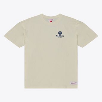 Men's Mitchell & Ness Cream Buffalo Sabres Core Essentials T-Shirt